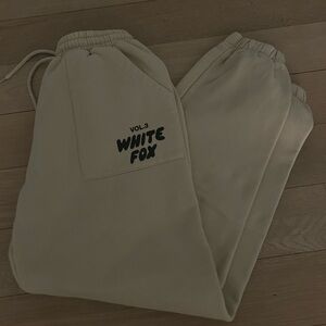 White fox sweatpants
